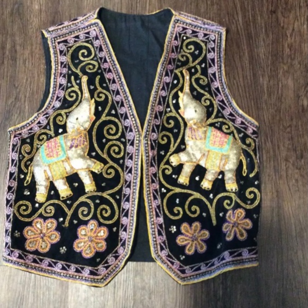 Vintage Elephant Vest - Picture 1 of 4
